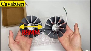 Cavabien 88MM FDC10U12S9-C 12V 0.45A GPU Graphic Card Cooler Fan for ASUS GTX 1060 1070Ti GTX1060 GTX1070Ti RX 470 RX 570 RX 580 RX470 RX570 RX580 Dual OC Graphics Card Cooling Fan