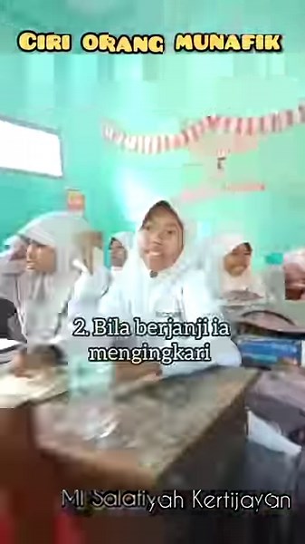 885K views · 11K reactions | Ciri orang Munafik Mapel Aqidah kls 4 & Al Qur'an Hadits kls 5 | Luthfi Hamdani | Facebook
