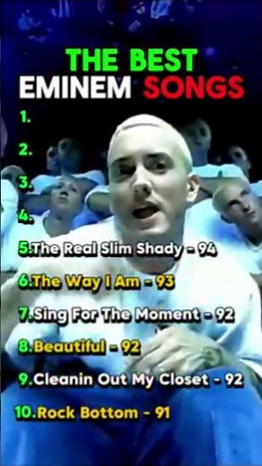 tge best slim shady top 10 songs (eminem)