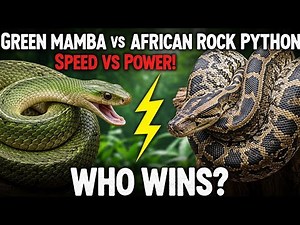 Green Mamba vs African Rock Python – Speed vs Power! Who Wins? 🐍⚡#SnakeBattle #WhoWins #Wildlife