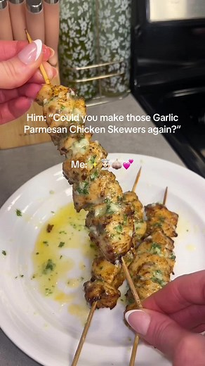 Garlic Parm Chicken Skewers — Easy Air Fryer Recipe