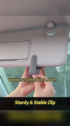 Sunglass Holder for Car, Magnetic Leather Sunglasses Holder and Ticket Card Clip Accessories