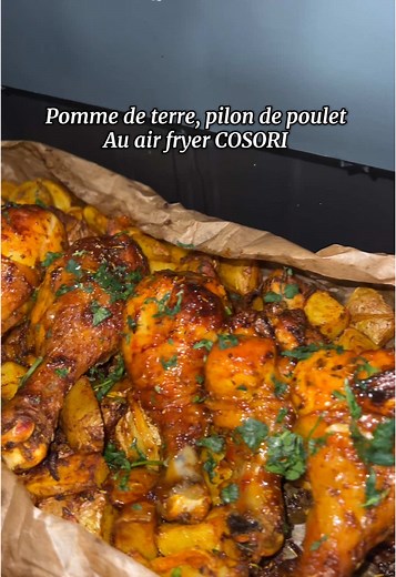 Recette de pilons de poulet et pommes de terre au air fryer