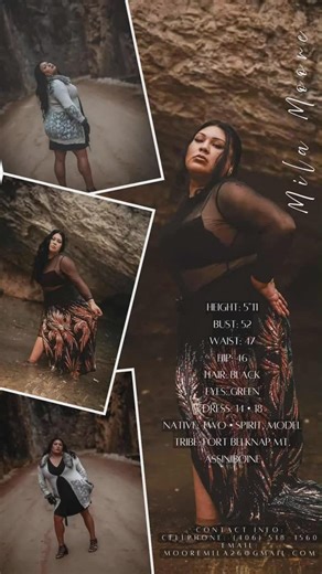 Thank you Morgann Stiffarm for making me my new model comp card i love it!...my sister can literally do graphic designing for a living 😍 | Mila Moore