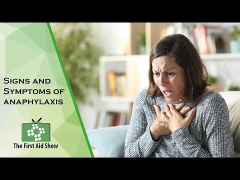 Signs and symptoms of anaphylaxis