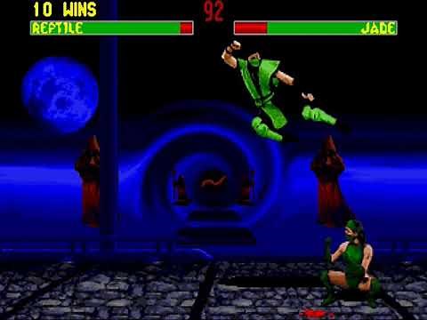 Mortal Kombat 2 Sega Genesis - Reptile Playthrough