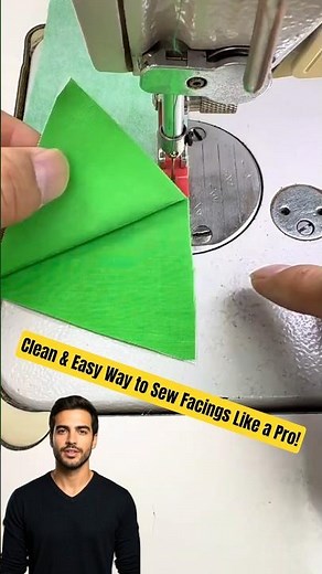 Clean & Easy Way to Sew Facings Like a Pro! #shorts #sewing