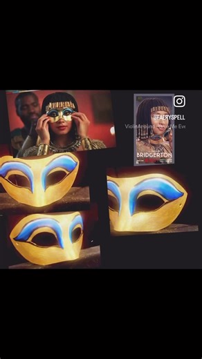 Alice Mondrich Cleopatra Masquerade Mask ✨🥰 Click Shop Link in Bio 🌹 #masquerademask #venetianmask #bridgertonball #AliceMondrich #Cleopatra