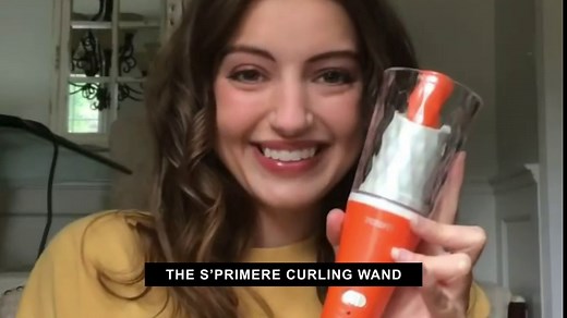 S’primere Automatic Curling Iron - Hair Curler with 3 Heat Settings, Ceramic Curling Wand for Salon-Like Curls, Easy-to-Use Hair Styling Tools with 360° Rotation and Dual Voltage, Gift Idea for Women