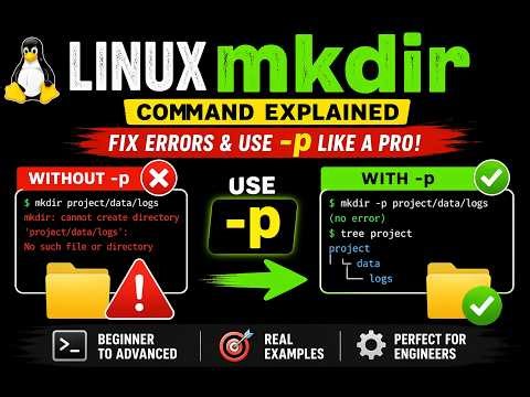 Linux mkdir Command Explained (Fix Errors & Use -p Like a Pro!)