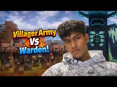 Villager Army VS Warden! - Villager VS Pillager: A History |PART 1| (Minecraft Animation)