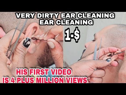 Indian Barber,asmr Ear Cleaning very dirty Ear Cleaning satisfing video