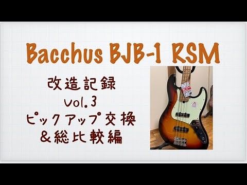 Bacchus BJB-1 RSM 改造記録Vol.３【ピックアップ交換編】