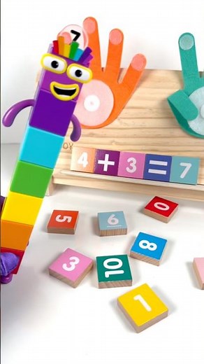 Learning Math Series for Toddlers with Numberblocks | 4+3 = 7 | Like & Subscribe ☺️