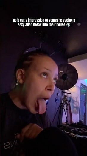 Doja Cat’s impression of someone seeing a sexy alien break into their house via TikTok.