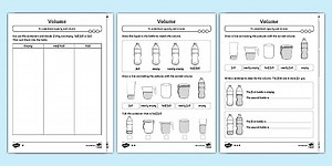 Volume Maths Activity Sheets