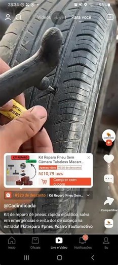 Kit de reparo de pneu pratico e rapido