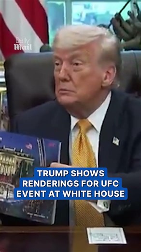 Trump shows renderings for UFC event planned at White House