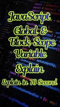 JavaScript Variable Scope 🌍 Global vs Block Scope Explained #coding #javascript #tutorial #shorts