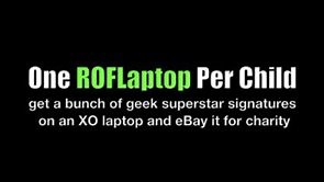 OLPC Laptop Signed by ROFLCon Geeks Up For Auction