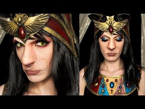 Bastet transformation - Cat Egyptian Goddess make up and accessories (ENG SUB)