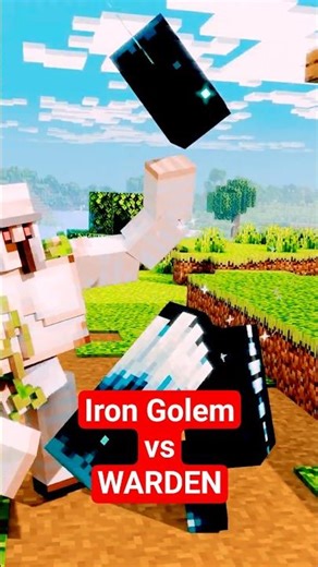 WARDEN FIGHTING GOLEM Minecraft animation #minecraft #animation #golem #warden #fighting #fight