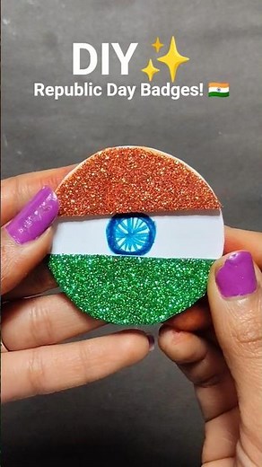 Create Tricolor Paper Flower badge in Minutes for Republic Day!