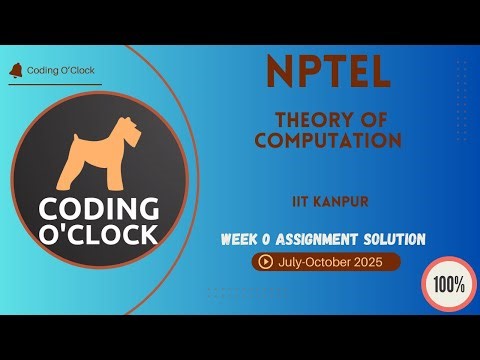 NPTEL Theory of Computation Week 0 QUIZ Solution July-October 2025 IIT Kanpur