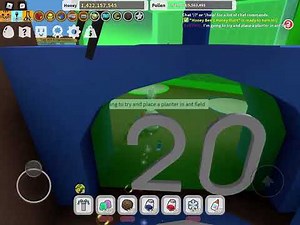 Placing a planter in the ant field | Bee Swarm Simulator