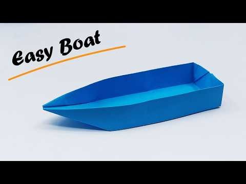 How to Make a Paper Boat (Canoe) that Floats - Origami Boat Tutorial