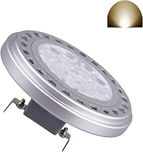 QLEE Led Ar111 Reflector Light G53 Base Spotlight 15w 30 Degree Natural Day Light 4000k Ac Dc 12v Retrofit Track Lights 1500lm Replacement 120w Halogen Tungsten Bulb 909213 41835wfl 41835fl (G53 12V)