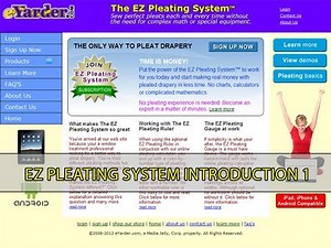 Introduction to The EZ Pleating System