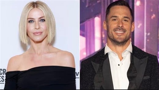 ‘Dancing With the Stars’ co-host Julianne Hough gets cheeky with contestant Danny Amendola during the live season finale of the show November 26th. Danny had just finished a Barbie-inspired theme and his exchange with Julianne, while in bed, is raising some eyebrows. | E! News