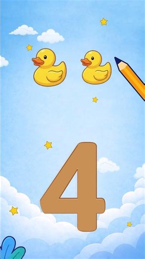 🎉 Learn Number 4 | Dancing, Tracing & Counting Four 🕺✏️ #Shorts