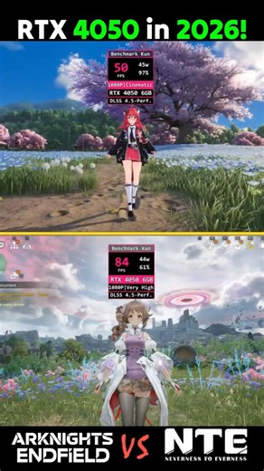 Neverness to Everness vs Arknights Endfield - RTX 4050 FPS Test! #nte #rtx4050