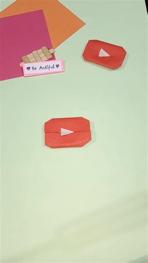 How to make a Youtube video play button from paper #shorts #youtubeshorts #youtubebutton #diy