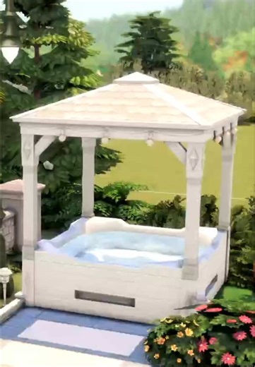 The sims 4 custom hot tub #sims4 #sims4ideas #thesims4