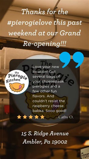 The Pierogie Kitchen on Instagram: "Thanks for the #pierogielove this past weekend at our Grand Re-opening! Our hours this upcoming weekend (11/14-11/16) will be as Follows Friday 11am-8pm, Saturday 11am-8pm, and Sunday 11am-4pm. We look forward to seeing you!"