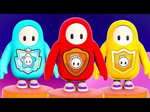 Fall Guys BRONZE VS GOLD VS SUPERSTAR PLAYERS WARS!