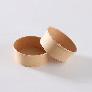 [Hot Item] Wholesale Printable Kraft Paper Round Takeaway Disposable Food Containers