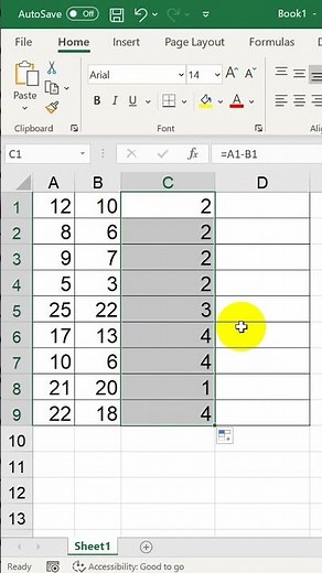 Cách trừ trong Excel #shorts #viral #exceltips