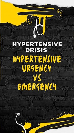 Hypertensive Crisis: Hypertensive Urgency VS Emergency #fcps #generalmedicine #hypertension #mrcp
