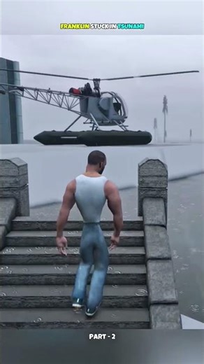 FRANKLIN STUCK IN TSUNAMI PART-2 | INDIAN BIKES DRIVING 3D | #shorts #indianbikedriving3d