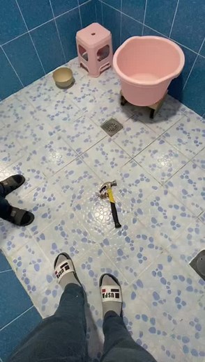 Breaking PVC Pipe with Hammer and Bucket