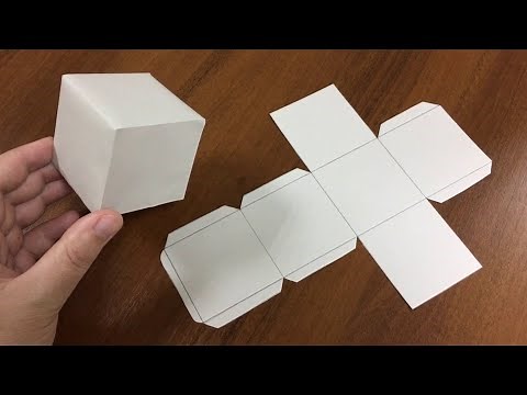 PAPER GEOMETRY CUBE - How to Make a Square Prism out of one piece of Paper (Paper Crafts)