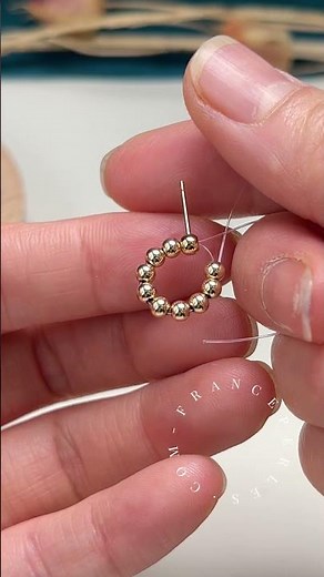 DIY round earrings ✨ Customize with beads or crystals #jewelry