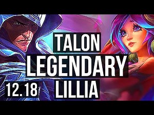 TALON vs LILLIA (JNG) | 17/0/9, Legendary, 1.5M mastery, 700+ games | EUW Master | 12.18