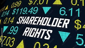 Shareholder Rights Investor Legal Protection Stock Market Law 3d Animation