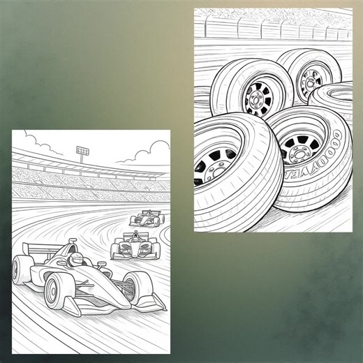 40 Realistic NASCAR Racing Coloring Pages | Detailed Motorsports Line Art | Adult & Teen Coloring Book | Instant PDF Download - Etsy