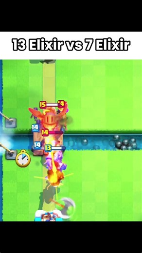 13 Elixir vs 7 Elixir #clashroyale
